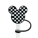 Checkered Mickey Mouse Straw Cover