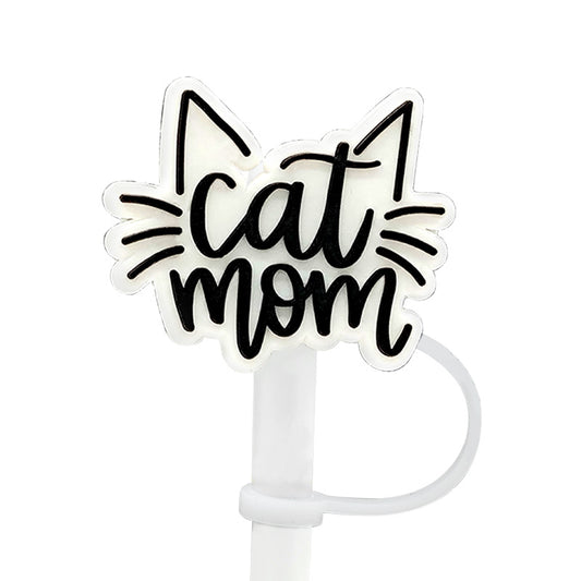 Cat Mom Straw Cover