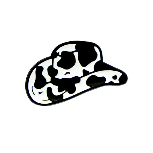 Cow Print Cowgirl Hat Croc Charm