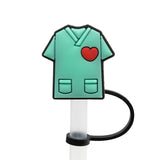 Nurse Scrub Top Straw Cover