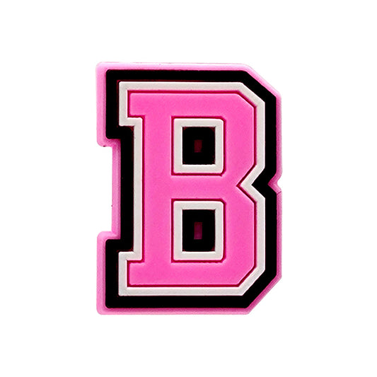 Pink Letter B Croc Charm