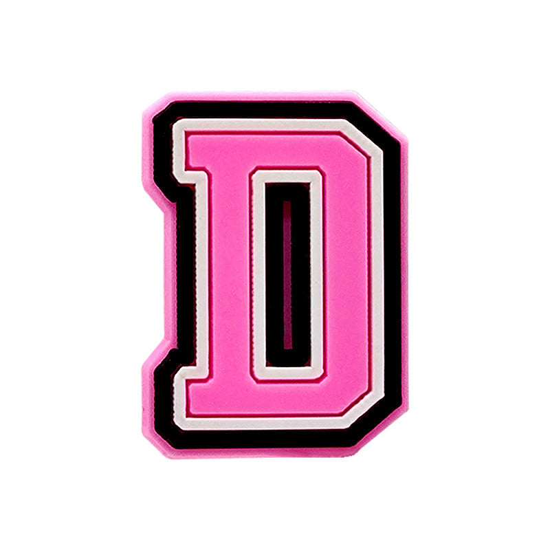 Pink Letter D Croc Charm