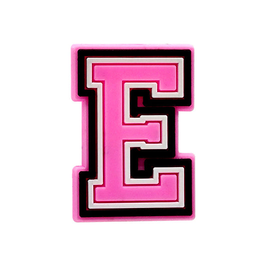 Pink Letter E Croc Charm