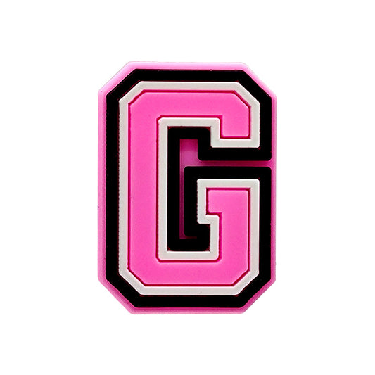 Pink Letter G Croc Charm