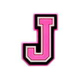 Pink Letter J Croc Charm