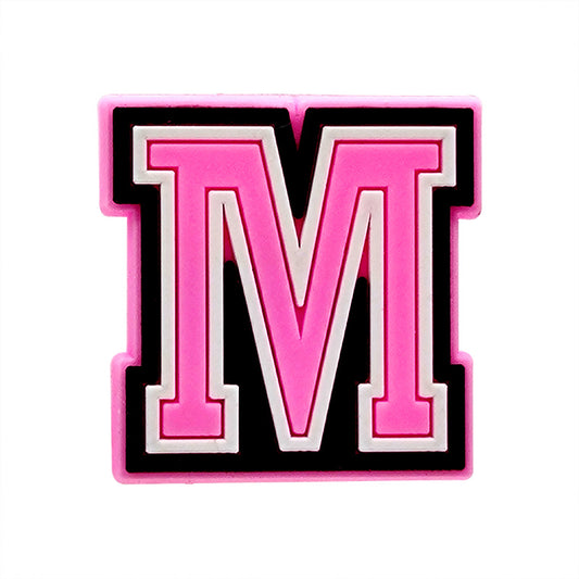 Pink Letter M Croc Charm