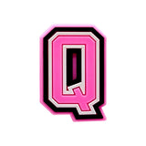 Pink Letter Q Croc Charm