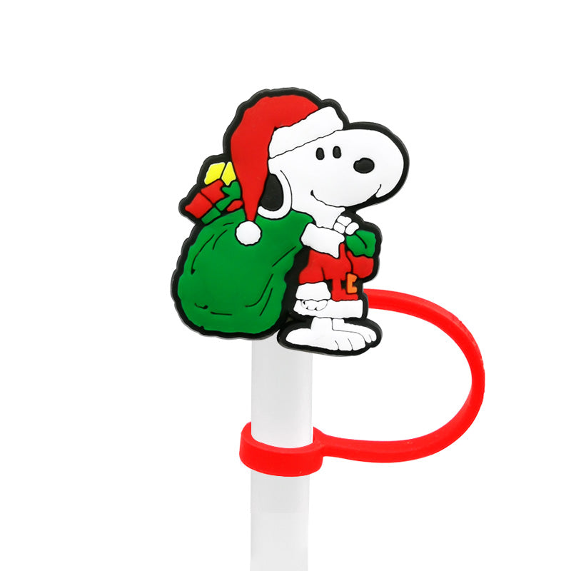 Snoopy Christmas Straw Cover